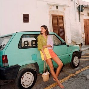 ZARA crochet rainbow cover up NWT